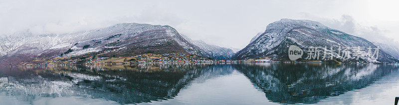 挪威冬季的n øyfjord